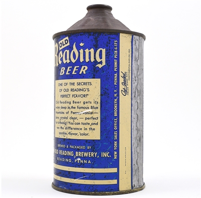 Old Reading Beer Quart Cone Top 216-6 GUS
