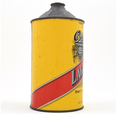 Ortliebs Beer Quart Cone Top 216-12 SCARCE FULL BREWERY FRONT