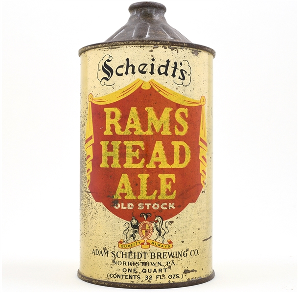 Rams Head Ale Quart Cone Top 217-15