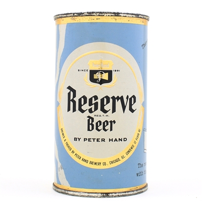 Reserve Peter Hand Beer Set Flat Top 113-24 EXCELLENT