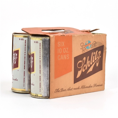 Schlitz Beer 1960s 6-Pack Carton and 6 10 OUNCE Flat Tops 129-31 SWEET
