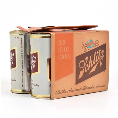 Schlitz Beer 1960s 6-Pack Carton and 6 10 OUNCE Flat Tops 129-31 SWEET