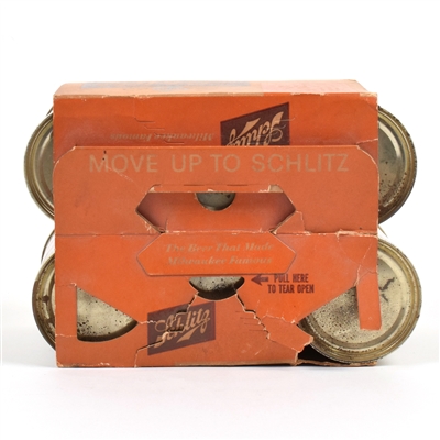 Schlitz Beer 1960s 6-Pack Carton and 6 10 OUNCE Flat Tops 129-31 SWEET