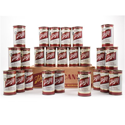 Schlitz Beer Case Carton of 24 Flat Top Drinking Cups 1954 MILWAUKEE L129-29