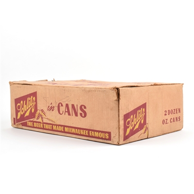 Schlitz Beer Case Carton of 24 Flat Top Drinking Cups 1954 MILWAUKEE L129-29
