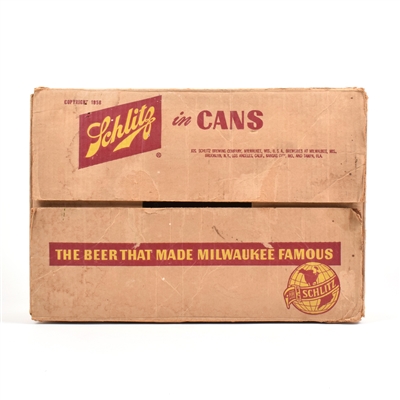 Schlitz Beer Case Carton of 24 Flat Top Drinking Cups 1954 MILWAUKEE L129-29