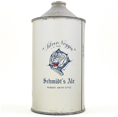 Schmidts Cream Ale Quart Cone Top 4 LINES TEXT 219-1 TIGER CLEAN