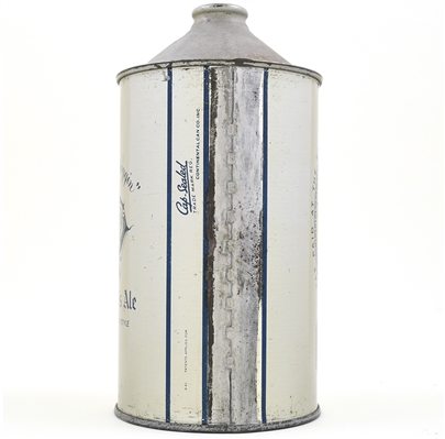 Schmidts Cream Ale Quart Cone Top 4 LINES TEXT 219-1 TIGER CLEAN