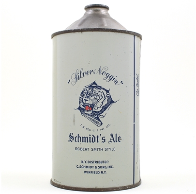 Schmidts Cream Ale Quart Cone Top GRAY 218-17 TIGER SHARP