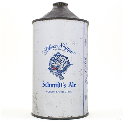 Schmidts Cream Ale Quart Cone Top PHILA IN ARC 218-15 TIGER