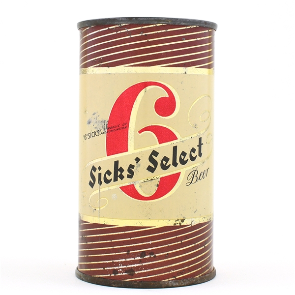 Sicks Select Beer Flat Top IRTP SEATTLE 133-22 SLEEPER