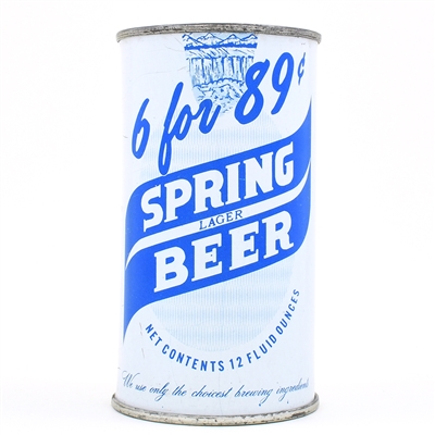 Spring Beer Misprint Pull Tab USBCII 125-18 ROLLED AS A FLAT TOP