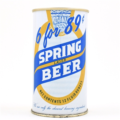 Spring Beer Pull Tab MAIER YELLOW ENAMEL 125-18 NEAR MINT