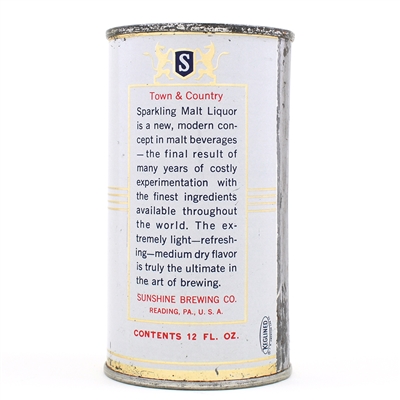 Town and Country Malt Liquor Flat Top 139-17 SHARP