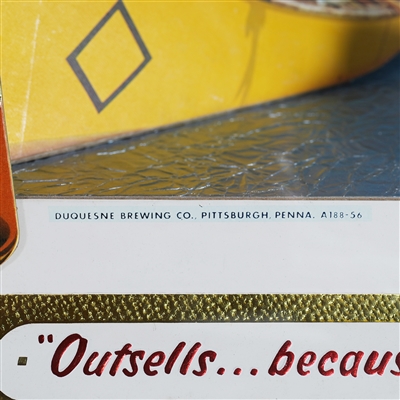 Duquesne Pilsener Outsells Because It Excels 3D Framed Fishing Scene Sign
