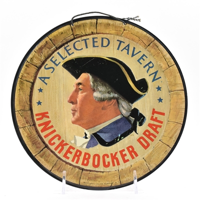 Knickerbocker Draft 1950s Stamped Embossed Steel Sign