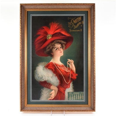 Smith Brewing Co Pre-Prohibition 1911 Calendar Lithograph PHENOMENAL