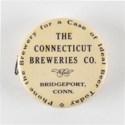 Connecticut Breweries Co Pre-Prohibition Fabric Tape Measure