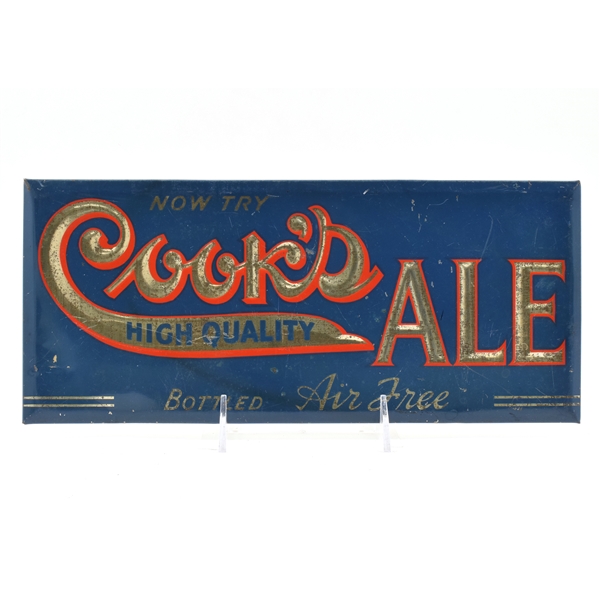 Cooks Ale 1930s Tin-Over-Cardboard Sign