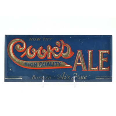Cooks Ale 1930s Tin-Over-Cardboard Sign
