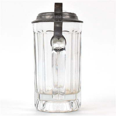Jung Brau Pre-Prohibition Pewter-Ceramic Lidded Tankard