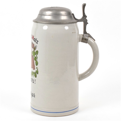 National Brewing Co Pres Personalized 2-Liter Stein J C HOFFBERGER 1969