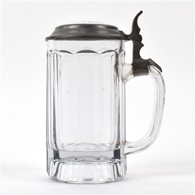 Pabst Blue Ribbon Beer Pre-Prohibition Pewter-Ceramic Lidded Tankard