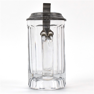 Pabst Blue Ribbon Beer Pre-Prohibition Pewter-Ceramic Lidded Tankard