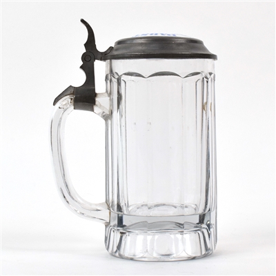 Pabst Blue Ribbon Beer Pre-Prohibition Pewter-Ceramic Lidded Tankard