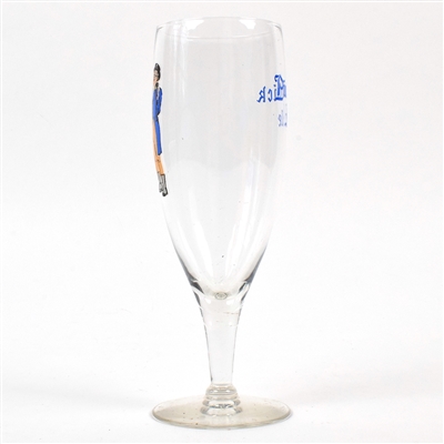 Pickwick Ale 1940s ACL Stem Glass SCARCE