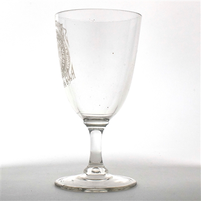 Sterling Ale Pre-Prohibition Etched Stem Glass