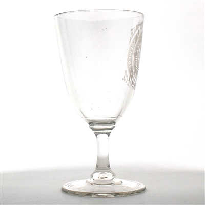 Sterling Ale Pre-Prohibition Etched Stem Glass