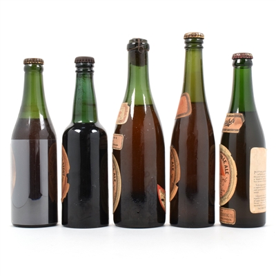 Bass Pale Ale and Stout Bottles Lot of 5