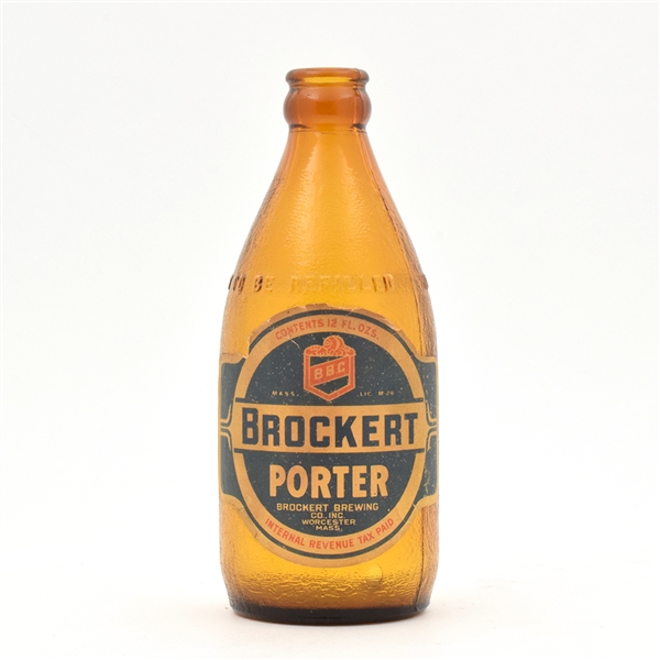 Brockert PORTER 1930s Stubby Bottle SCARCE