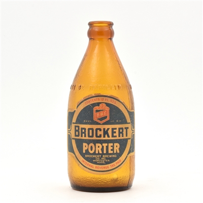 Brockert PORTER 1930s Stubby Bottle SCARCE