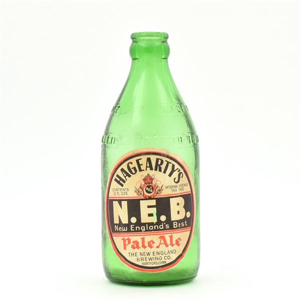 Hageartys NEB Pale Ale 1940s Stubby Bottle SCARCE CLEAN