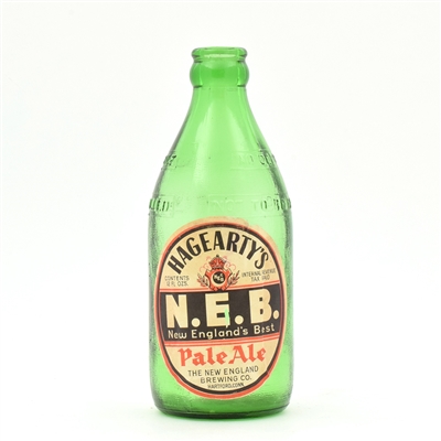 Hageartys NEB Pale Ale 1940s Stubby Bottle SCARCE CLEAN