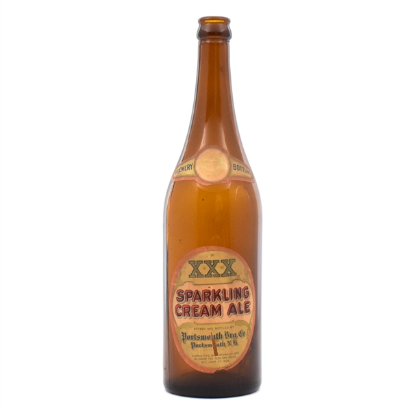 Portsmouth Sparkling Cream Ale Large Pre-Pro Bottle 3 Lines Bottom