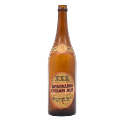 Portsmouth Sparkling Cream Ale Large Pre-Pro Bottle 3 Lines Bottom