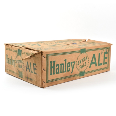 Hanley Ale 1950s Cardboard Flat Top Can Carton Case
