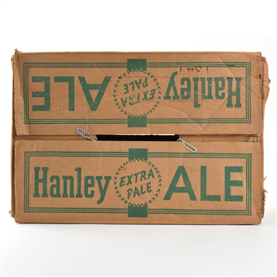Hanley Ale 1950s Cardboard Flat Top Can Carton Case
