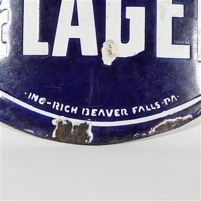 Bowler Bros Ales Porter Lager Pre-Pro Porcelain Corner Sign RARE