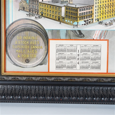 David Stevenson Pre-Prohibition UNCLE SAM Factory Scene Chromolithograph MINTY RARE