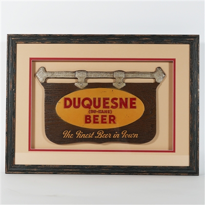 Duquesne Du-Kane Beer Finest Beer Town Yellow Composite Sign