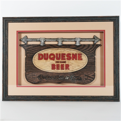 Duquesne Du-Kane Beer Finest Beer Town Cream Composite Sign