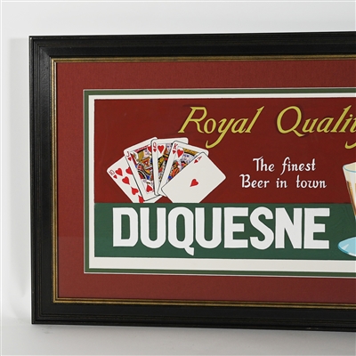 Duquesne Royal Flush Playing Cards Steinie Bottle ORIGINAL ART Sign
