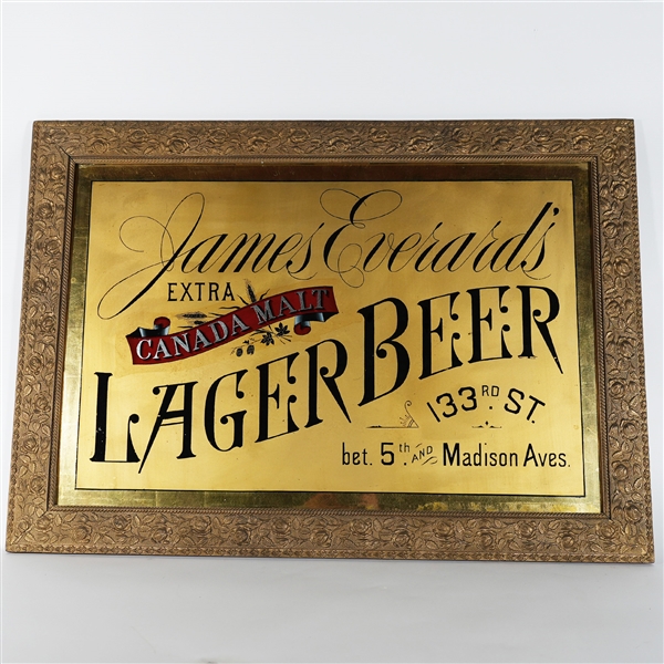 James Everards Canada Malt Lager Beer Pre-Prohibition RPG Sign RARE WOW!