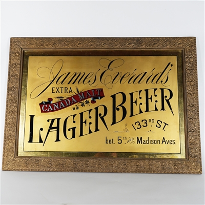 James Everards Canada Malt Lager Beer Pre-Prohibition RPG Sign RARE WOW!