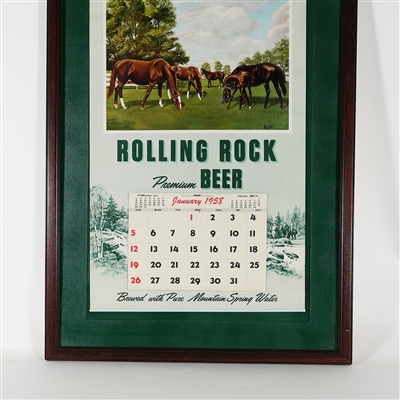 Rolling Rock Beer 1958 Horse Equestrian Advertising Calendar