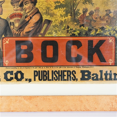 A. Hoen Lithographer Sample Card No 1 F. Klemm Illuminated Bock 1880s Chromolithograph